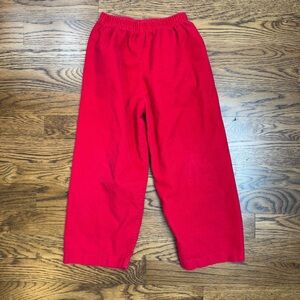 Classic Bright Red Corduroy Holiday Elastic Waist 100 % Cotton Pants Size 5